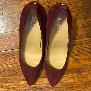 Michael Kors Wine Colored Suede Pump